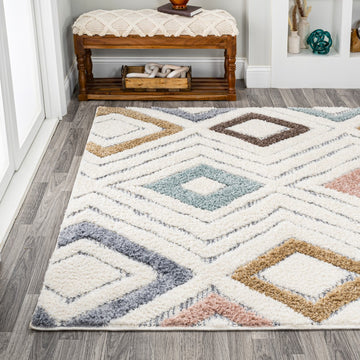 Amira Diamond Tribal High-low Area Rug